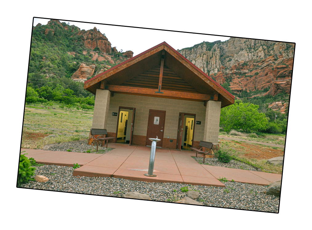  A designated restroom in Oak Creek Canyon
